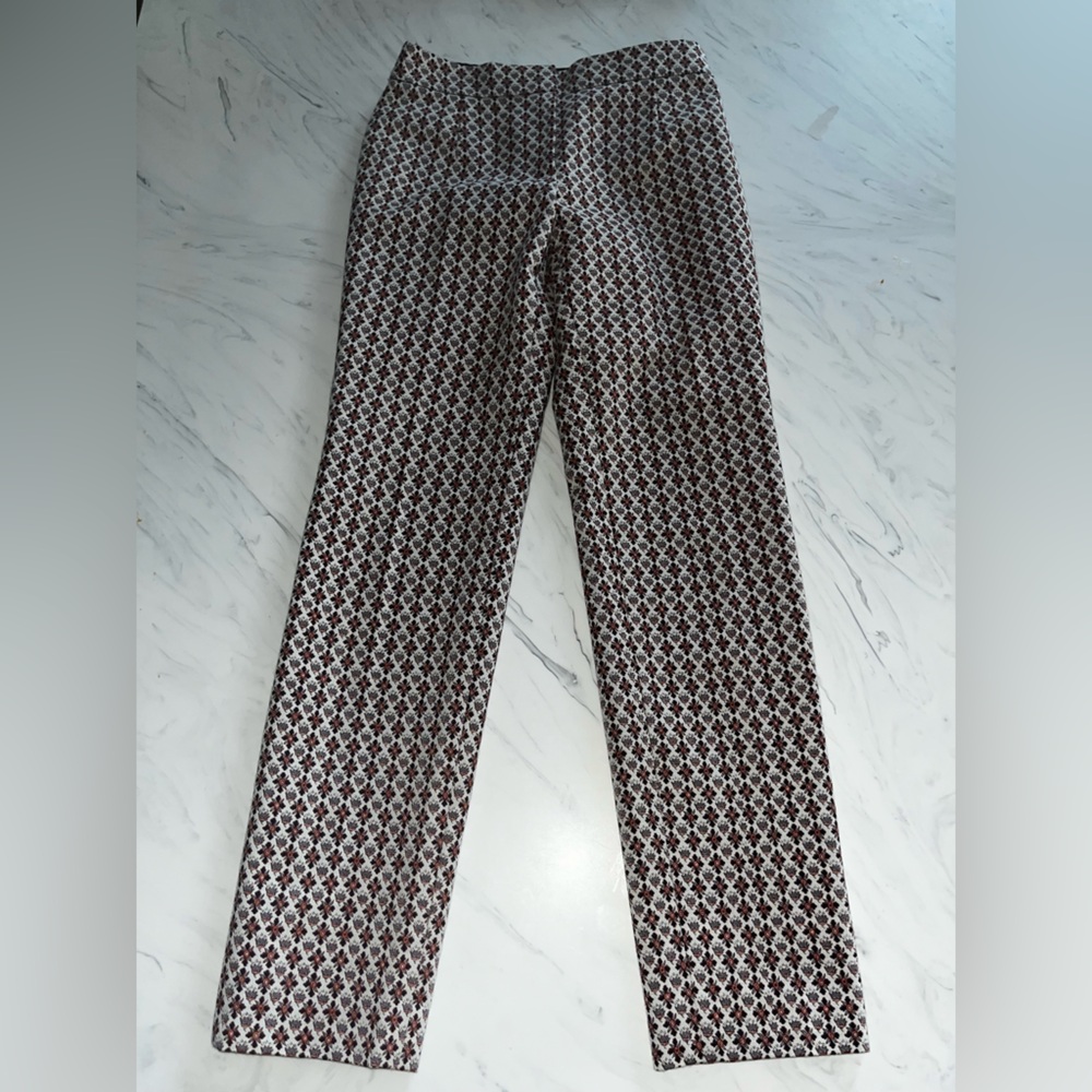 Tory burch crop jacquard Skinny mini pants xs 00 altered